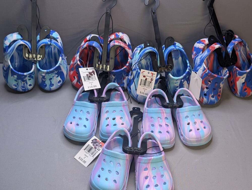 Lot 7 Pairs Infant Toddler Foam Clogs Sizes2 3 4 5 Marble Swirl Sandals NWT